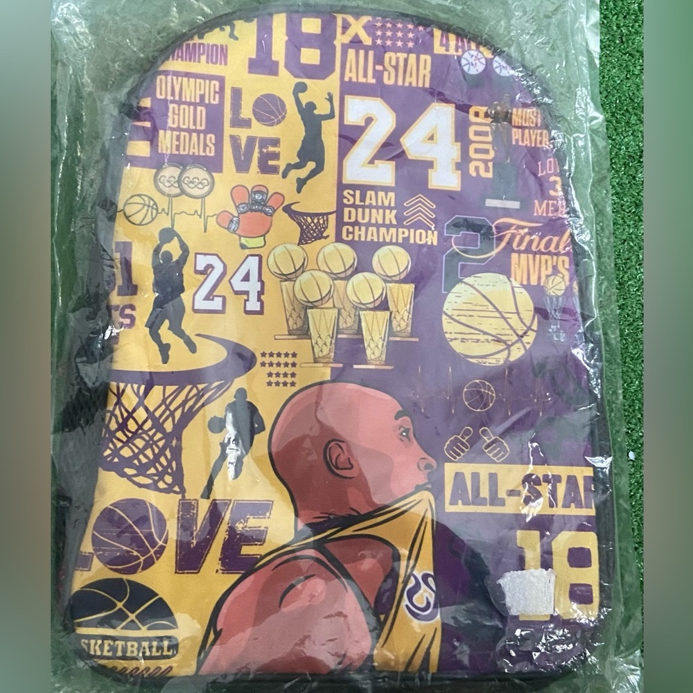 New With Tags Los Angeles Lakers Kobe Bryant All Over Print Backpack